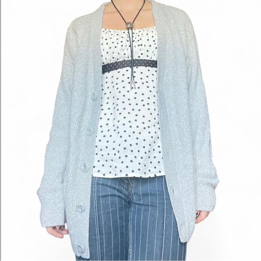 Grey oversized cardigan